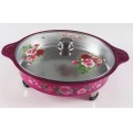 ROUND BUFFET FOOD TRAY SET BUNGA ROSE / BEKAS TRAY LAUK PAUK MAJLIS JAMUAN