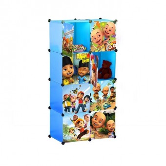 UPINIPIN 8C DIY Rack Storage Cabinet Wardrobe With Almari Hanger (BB8B)