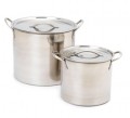 8pcs Deep Stainless Steel 24/26/28/30cm Stock Pot Set With Lids (8HSP)