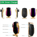 R2 Automatic Clamping 10W Car Wireless Charger Car Phone Holder
