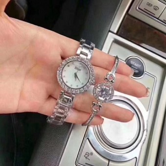 DIOR08 A02 DIOR Elegant Watch Set (Watch + Bangle )