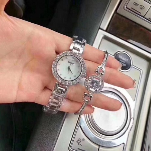 DIOR08 A02 DIOR Elegant Watch Set (Watch + Bangle )