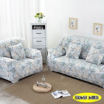 FLOWERY SOFA COVER - SINGLE