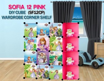 SOFIA 12C DIY Rack Storage Cabinet Wardrobe Corner Rack With Almari Hanger (SF12CP)