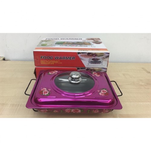 34X28 RECTANGLE BUFFET FOOD TRAY SET BUNGA ROSE / BEKAS TRAY LAUK PAUK MAJLIS JAMUAN