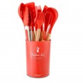 [PREORDER] ETA 10/6 12PCS Silicone Cooking Utensils Set Non-stick Spatula Shovel Wooden Handle Cooki