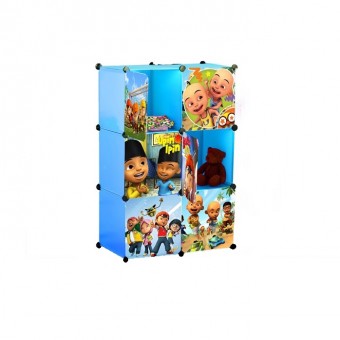 NEW Upin & Ipin BLUE 6C DIY Rack Storage Cabinet Wardrobe(BB6B)