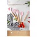 [PREORDER] ETA 10/6 12PCS Silicone Cooking Utensils Set Non-stick Spatula Shovel Wooden Handle Cooki