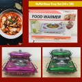 34X28 RECTANGLE BUFFET FOOD TRAY SET BUNGA ROSE / BEKAS TRAY LAUK PAUK MAJLIS JAMUAN